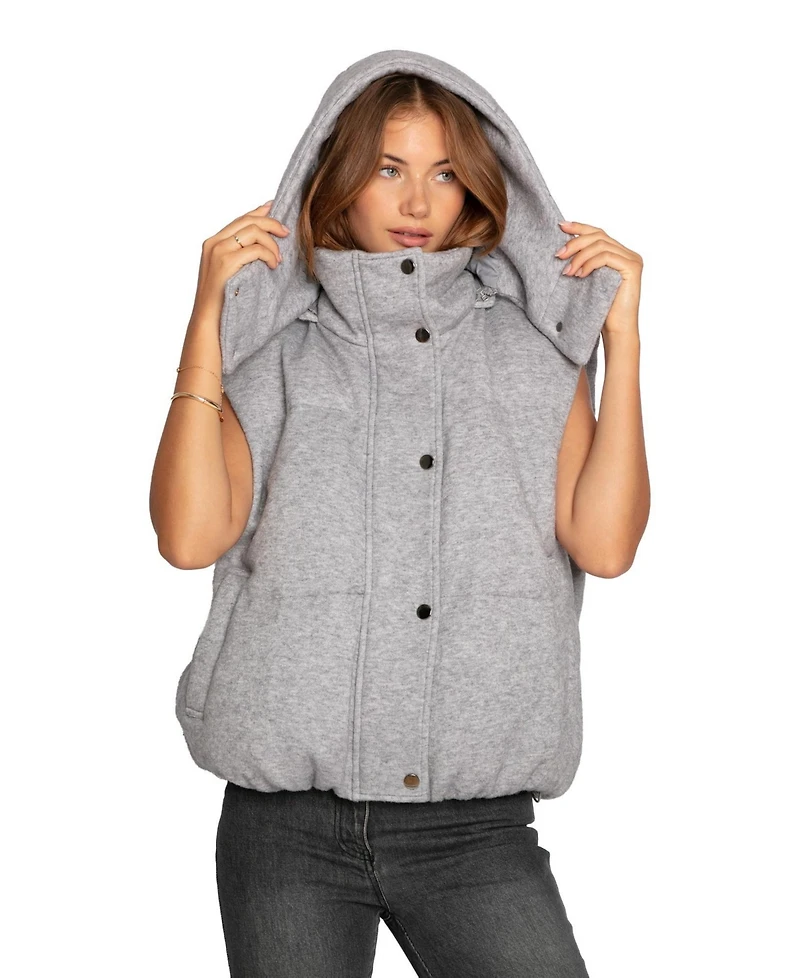 Belle & Bloom Women's Golden Hour Hooded Puffer Vest