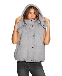 Belle & Bloom Women's Golden Hour Hooded Puffer Vest