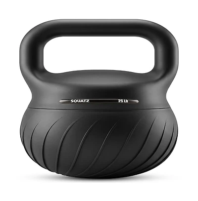Squatz 25 lb Soft Kettlebell for Home Gym, Shock-Absorbing Floor-Safe Weight with Wide Non-Slip Handle