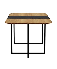 Streamdale Furniture 9 Piece Square Dining Table Set with 8 Velvet Chairs