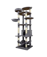 Streamdale Furniture 78.8" Cat Tree Tower with Large Condo, Hammock, and Sisal Posts