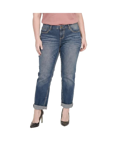 Standards & Practices Women's Distressed Boyfriend Jeans