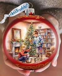Designocracy Cherished Moments Lg Mercury Christmas Glass Collectible Ornaments G. DeBrekht