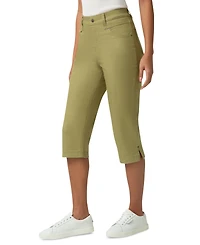 Hue Women's Crosshatch Denim Pedal Pusher Pants