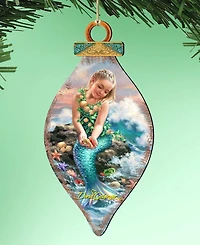 Designocracy by Dona Gelsinger Princess of The Sea Ornament and Cone Ornament, Set of 2 Each