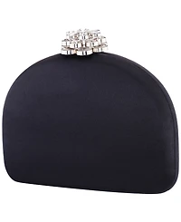 Nina Crystal Flower Clasp Minaudiere Mini Handbag