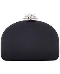 Nina Crystal Flower Clasp Minaudiere Mini Handbag