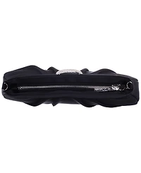 Nina Crystal Buckle Ornament Top Zipper Small Clutch Handbag