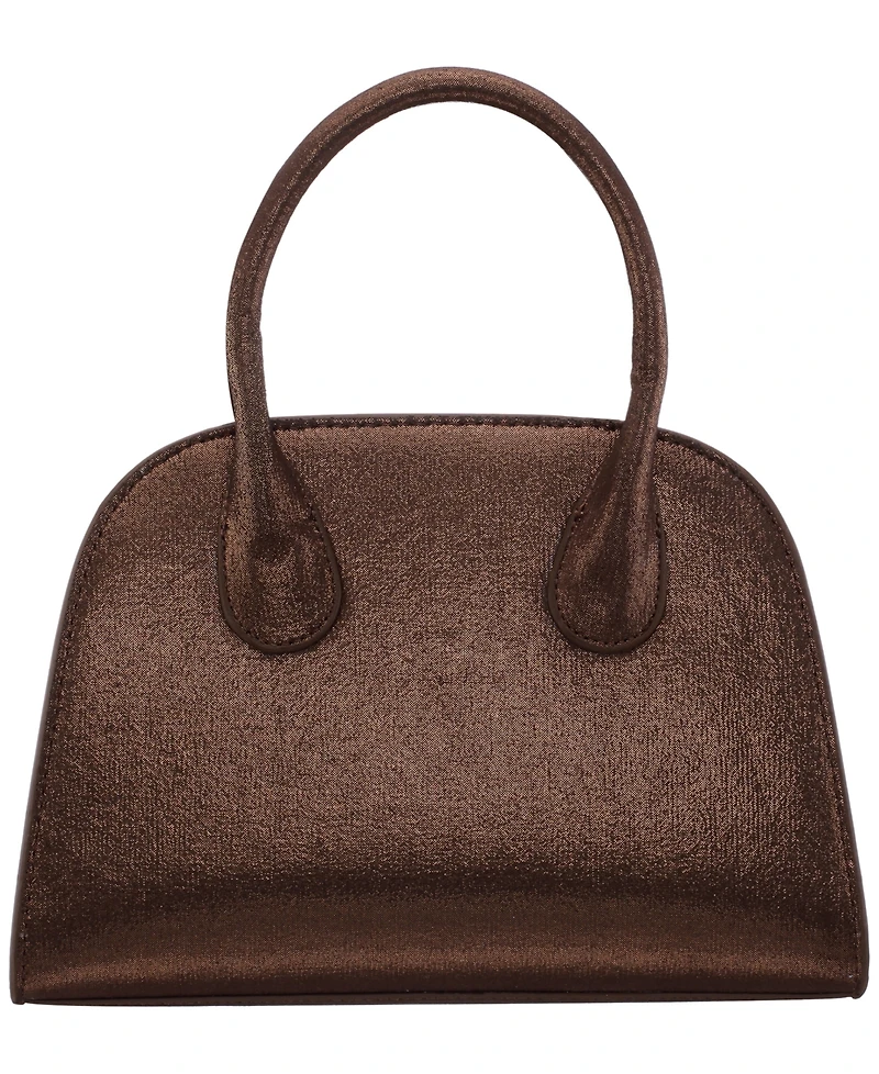 Nina Metallic Small Bowling Handbag