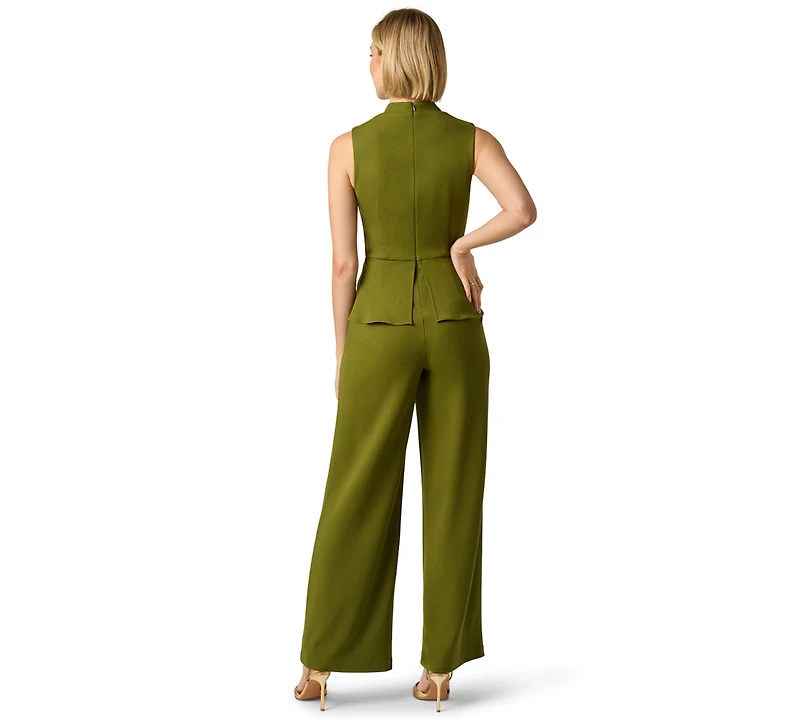 Adrianna Papell Women's Knit Crepe Peplum Jumpsuit