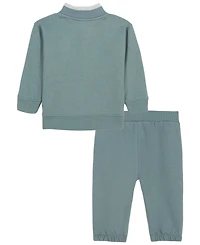 Calvin Klein Baby Boys' Long-Sleeve Top and Pants, 2-Piece Set