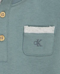 Calvin Klein Baby Boys' Long-Sleeve Top and Pants, 2-Piece Set