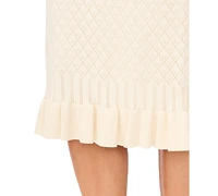CeCe Women's Pointelle Pencil Skirt