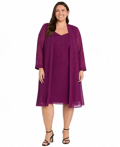 R & M Richards Plus Removable Jacket Dress 2-Piece Set