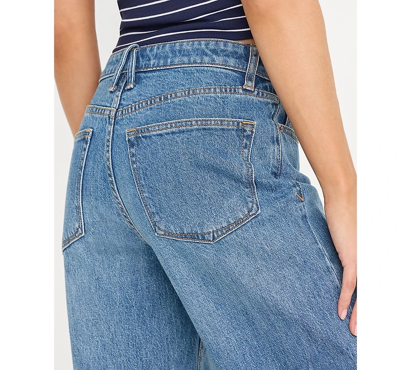 Good American Women's Vintage-Inspired High-Rise Wide-Leg Jeans