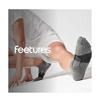 Feetures Men's Elite Ultra Light Cushion Ankle Socks - Sport Sock with Targeted Compression - Large
