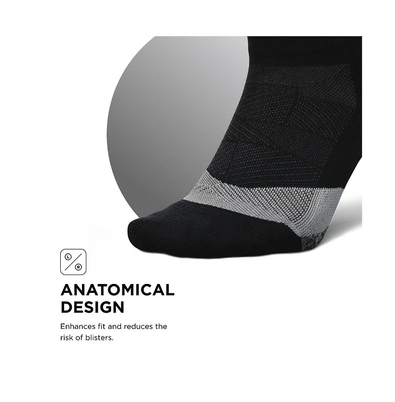 Feetures Men's Elite Light Cushion Mini Crew Sock - Sport with Targeted Compression