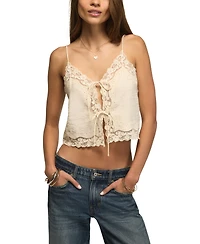 Lucky Brand Women's Lace V-Neck Tank Top