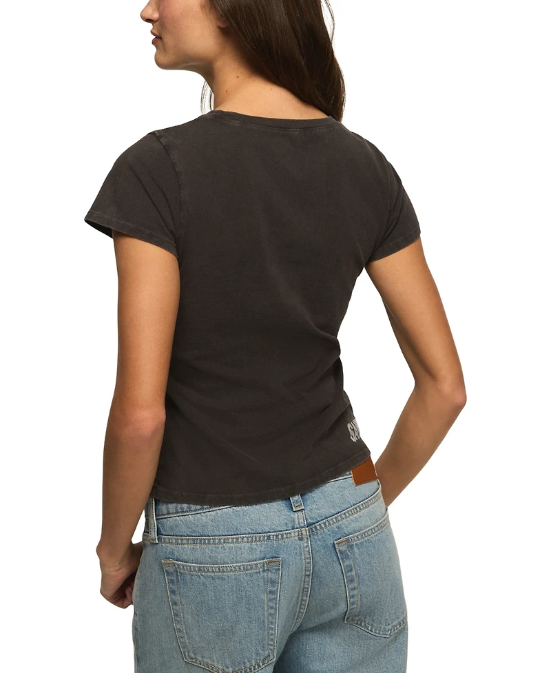 Lucky Brand Women's Coca Cola Bear Baby Crewneck T-Shirt