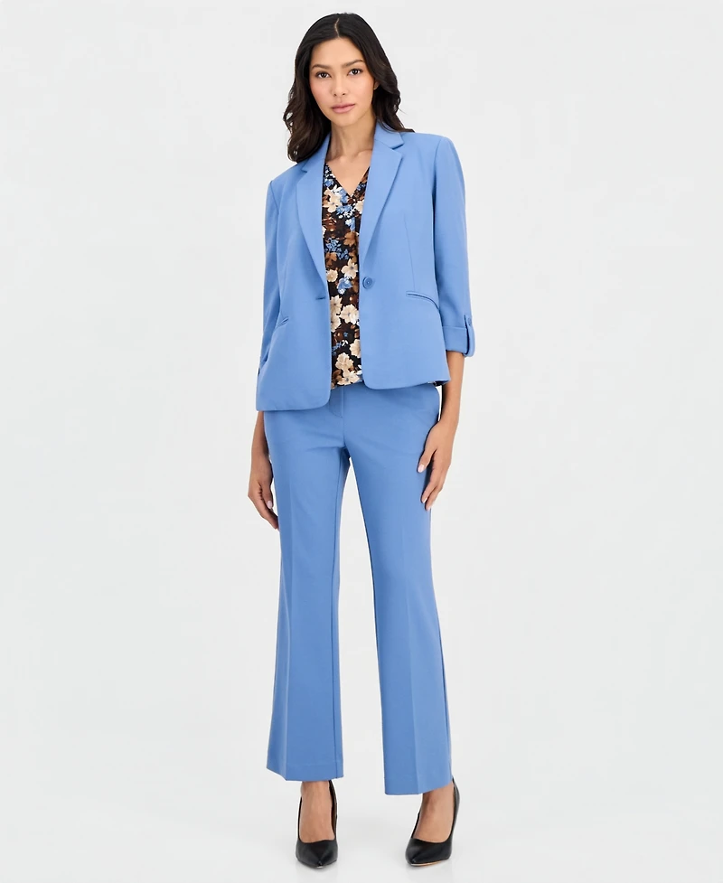 Ak Anne Klein Petite 3/4-Sleeve One-Button Blazer