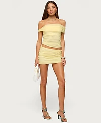 Edikted Women's Raquela Twist Ruched Mini Skirt