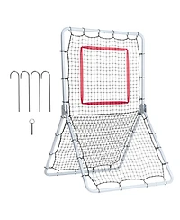 Sevorley Baseball Softball Rebounder Net, 3.5x6 ft Pitchback with 5 Adjustable