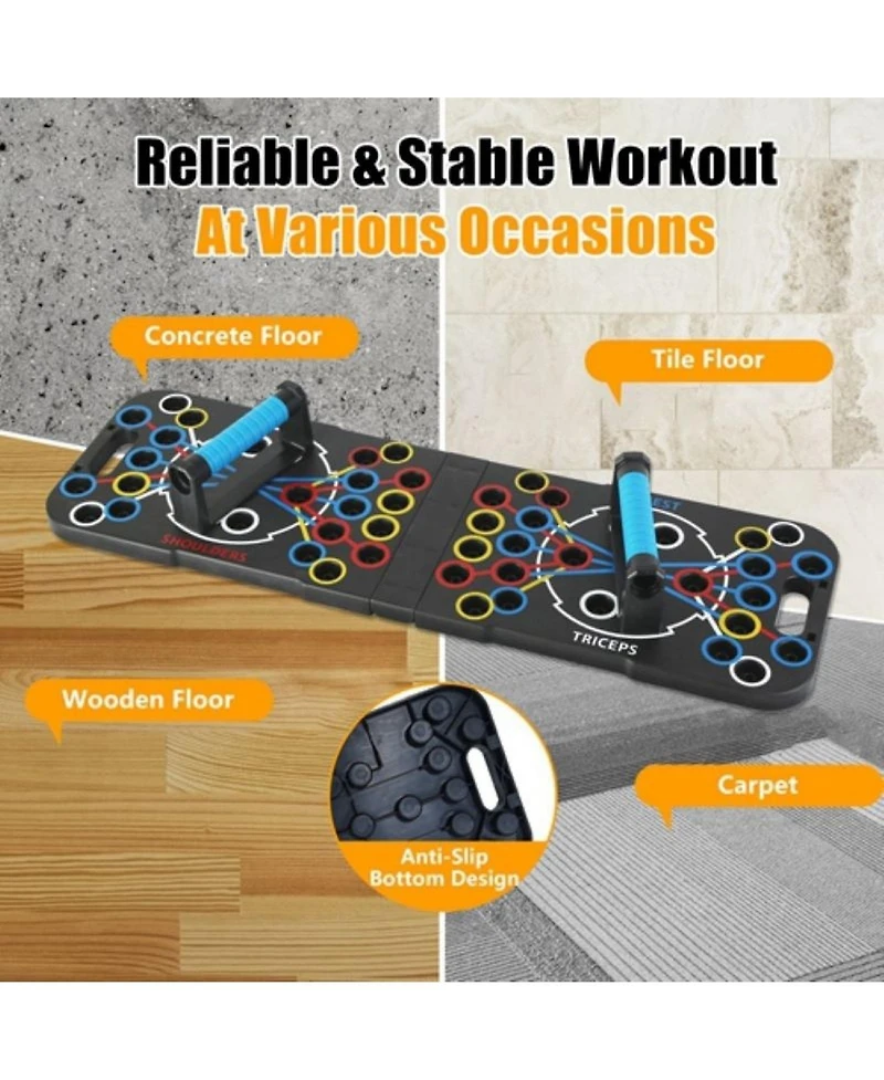 Sevorley Multifunctional Foldable Push Up Board Home Strength Training