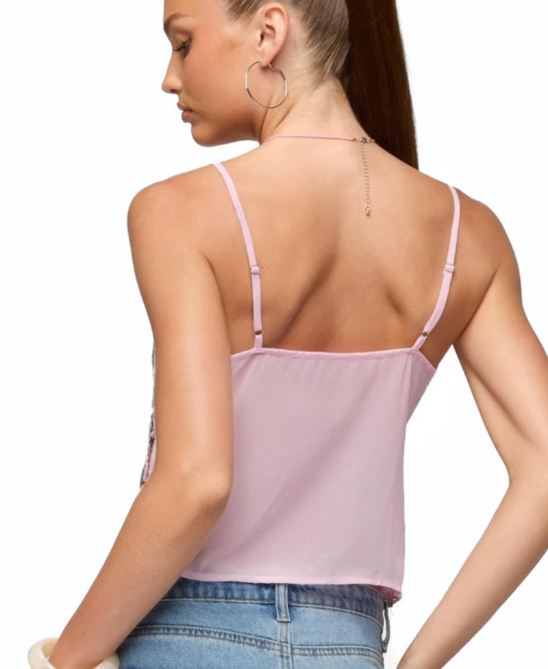 Edikted Women's Ceren Abstract Sequin Tank Top