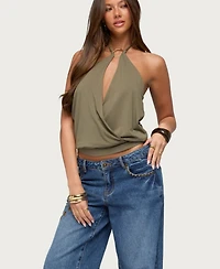 Edikted Women's Metta Ring Cutout Halter Top