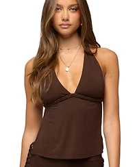 Edikted Women's Jilly Braided Backless Halter Top