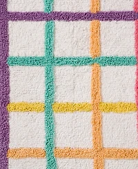Hallmark Chromatic Grid Cotton Rich Bath Rug, 20" x 30"