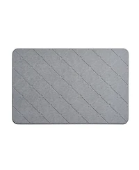 Vcny Home Carved Trellis Diatomite Stone Bath Mat, 16" x 24"