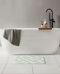 Vcny Home Carved Palms Diatomite Stone Bath Mat, 16" x 24"