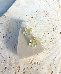Adornia Gold-Plated Imitation Pearlescent Stud Earrings