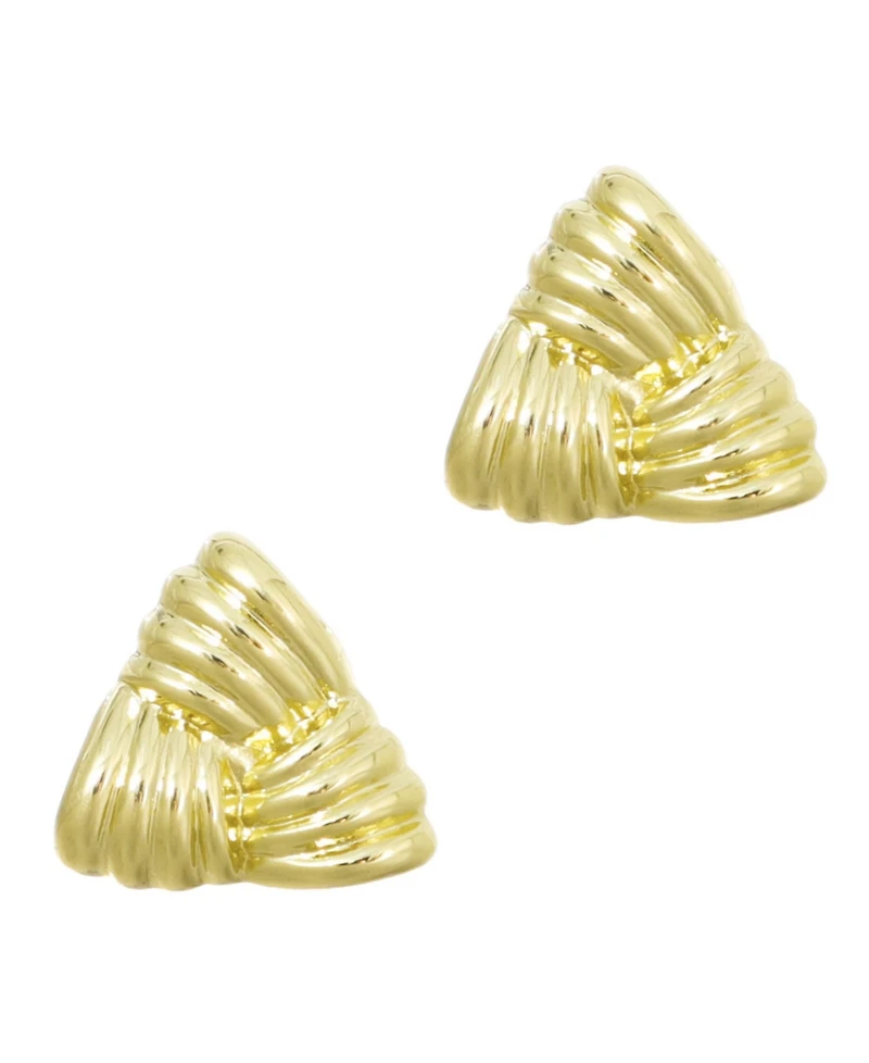 Adornia Gold Statement Triangle Stud Earrings