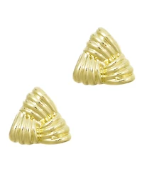 Adornia Gold Statement Triangle Stud Earrings
