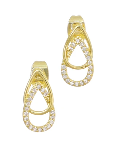 Adornia Gold Cubic Zirconia Overlap Teardrop Earrings