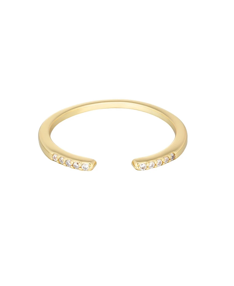 Adornia Gold Cubic Zirconia Open Band Ring
