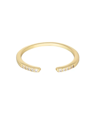 Adornia Gold Cubic Zirconia Open Band Ring