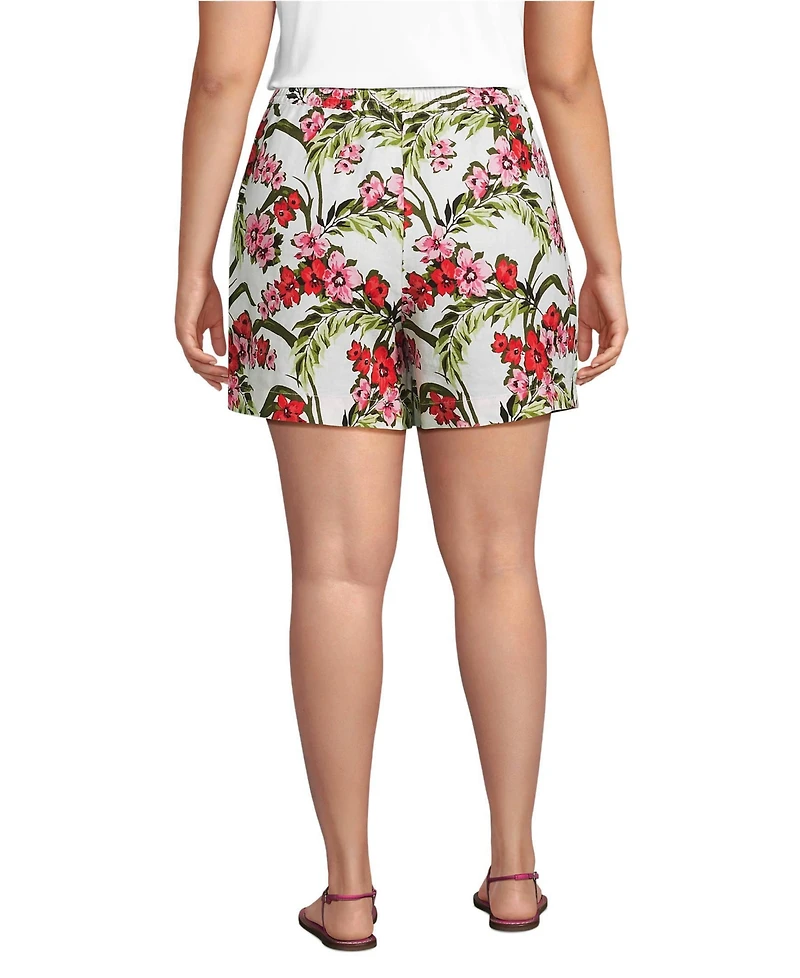 Lands' End Women's Linen Above the Knee Skort