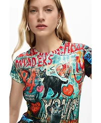Desigual Women's Printed Cat T-Shirt