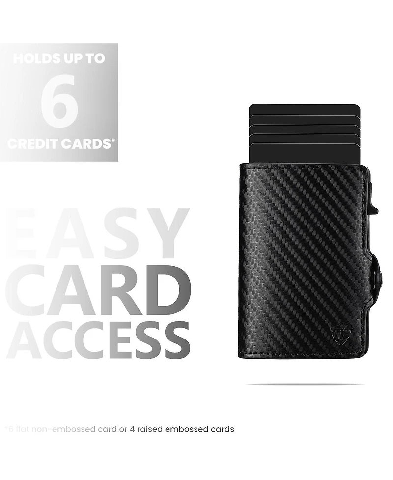 Conceal Plus Men's Card Blocr Rfid Blocking Holder Pop Up Wallet for Men - Minimalist Front Pocket with Internal Cash Id Storage