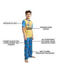 Dog Man Big Boys Squirrel 4-Pack Pajama Set-14