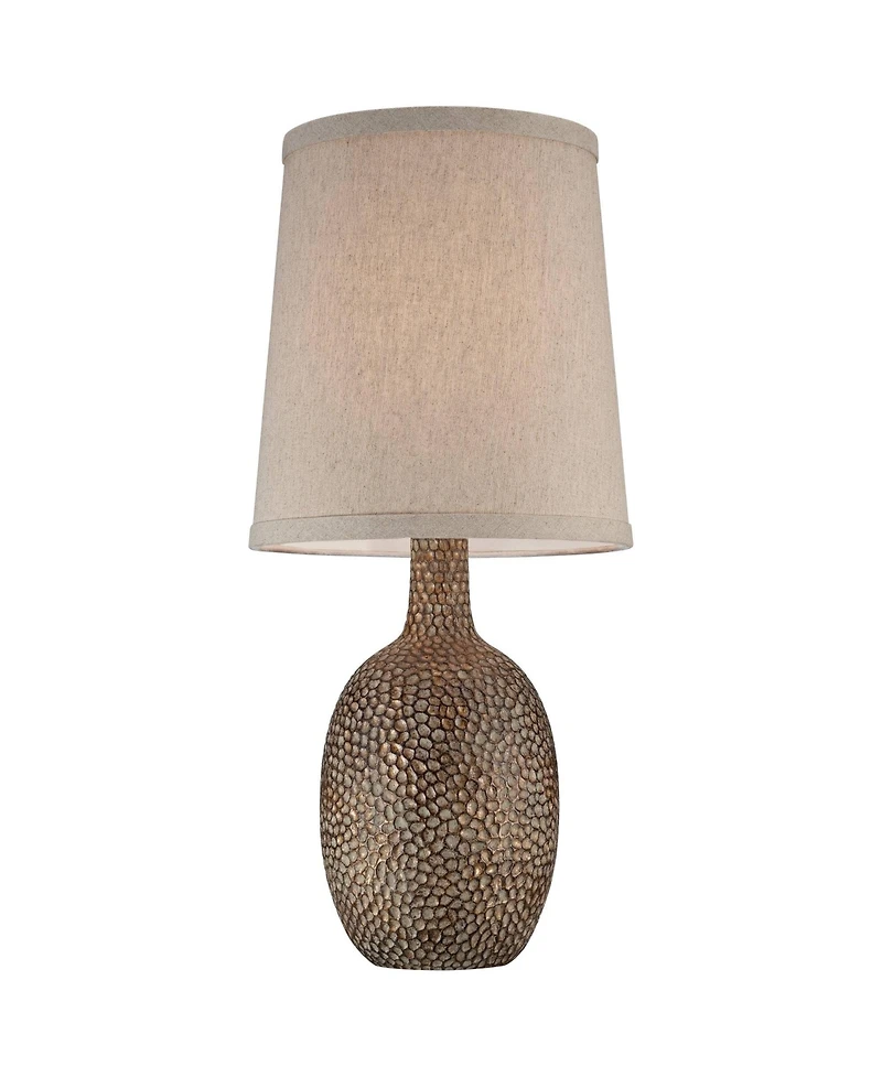 360 Lighting Chalane Accent Table Lamps 23 1/2" High Set of 2 Hammered Linen Shade for Bedroom Living Room Bedside House