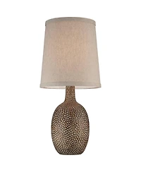 360 Lighting Chalane Accent Table Lamps 23 1/2" High Set of 2 Hammered Linen Shade for Bedroom Living Room Bedside House