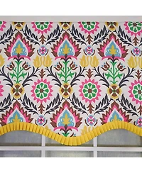 Rlf Home 100percentage Cotton Suzani Provance With Lining Rod Pocket Window Valance