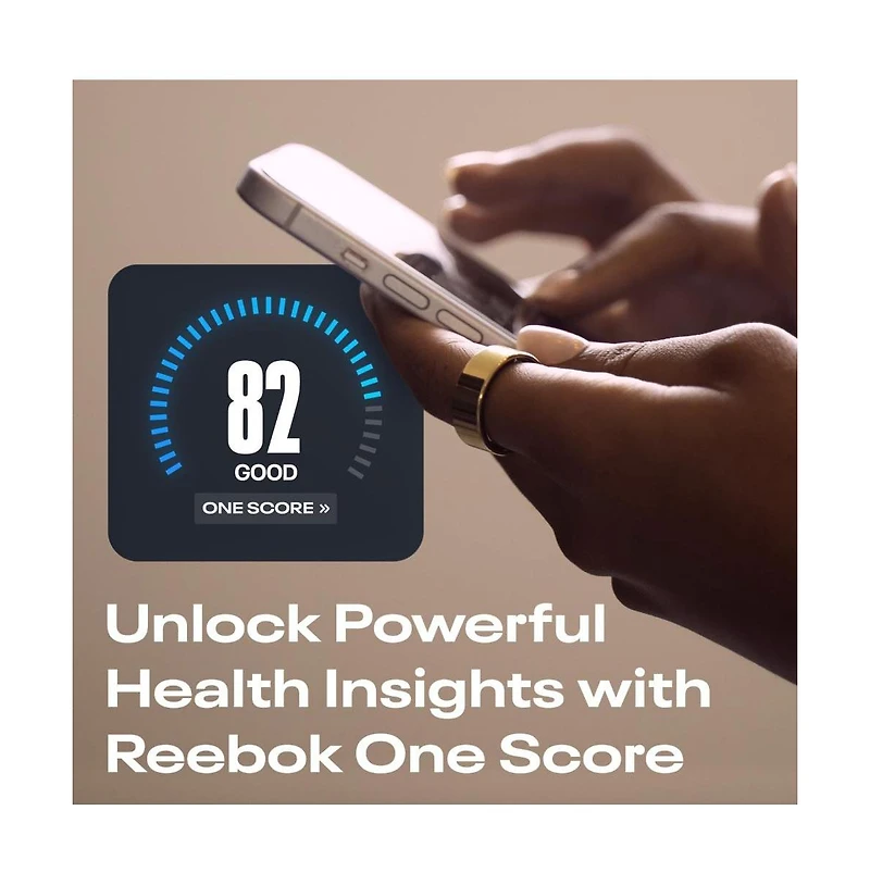 Reebok Smart Ring for Women or Men, Fitness Ring-Wearable Technology-Fitness and Sleep Tracker-Monitors Wellbeing Recovery