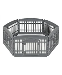 Iris Usa 24 Exercise Pet Playpen, Plastic 6 Panel Gate with Door for Dogs