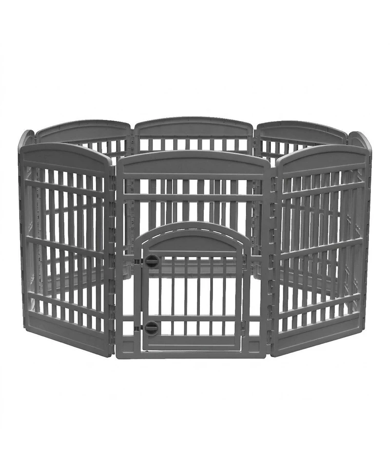 Iris Usa 34 Exercise Pet Playpen, Large Plastic Gate with Door for Dogs