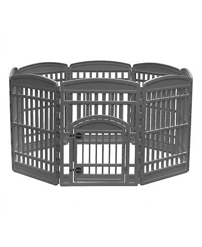 Iris Usa 34 Exercise Pet Playpen, Large Plastic Gate with Door for Dogs